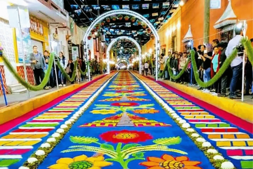 Alfombra de aserrín
Huamantla, Puebla.