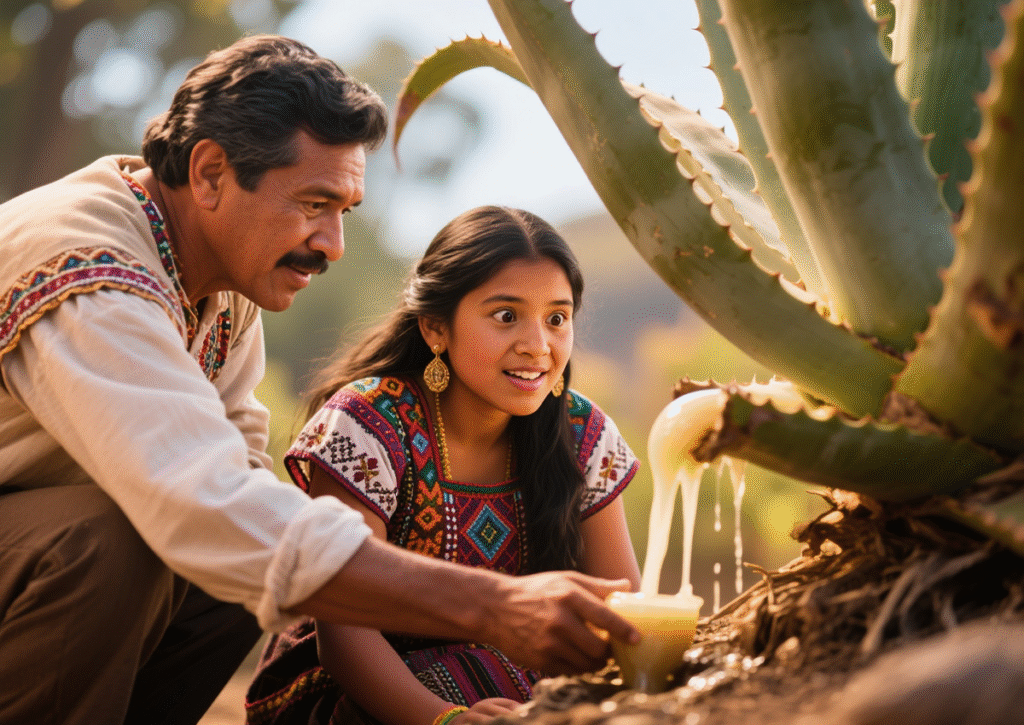 El proceso del pulque es 100 % artesanal y natural.