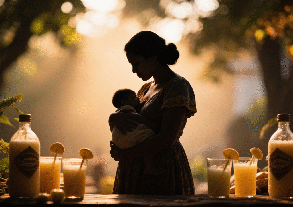 En algunas comunidades, se le da Pulque a las madres lactantes porque se cree que ayuda a la producción de leche materna.